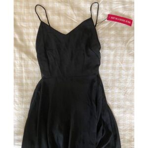 NWT Black maxi slip dress